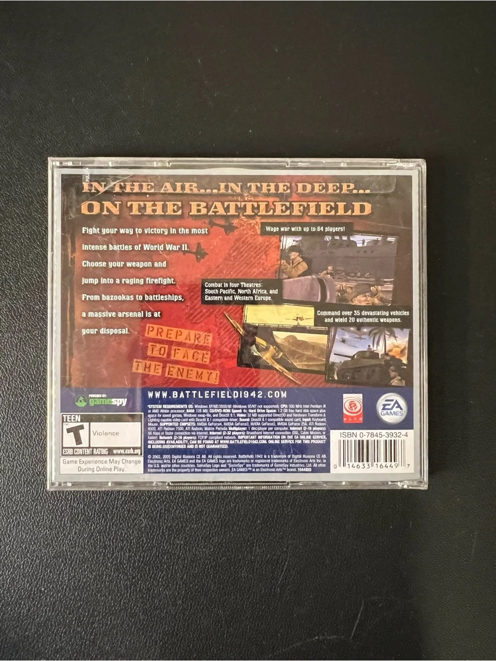 Battlefield 1942 PC Game (CD-ROM 2002) EA WWII Action - 2 Disc New Sealed